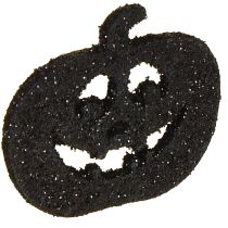 Product Scatter decoration Halloween pumpkin decoration 4 cm black, glitter 72 pcs