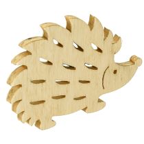 Product Scatter decoration wooden hedgehog decoration green brown white 4x3cm 72 pcs