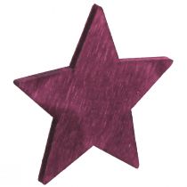Product Scatter decoration wooden Christmas stars 3 colours Ø4cm 72 pcs