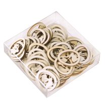 Product Easter decorations for crafts, bunny egg, natural wood, 4 cm, 72 pieces