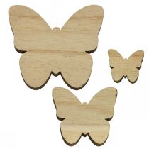 Scattered decoration butterflies Wooden decoration butterflies 2.5-6.5cm 29 pieces