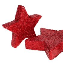 Product Scatter decoration stars red, mica 4-5cm 40 pcs
