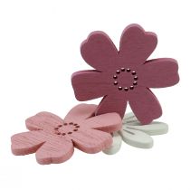 Product Scatter decoration table flowers wood white pink purple 3.5cm 36pcs