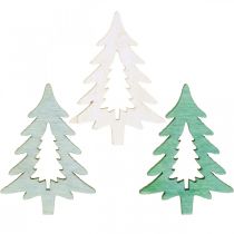 Scatter decoration Christmas fir tree green 4cm 72p