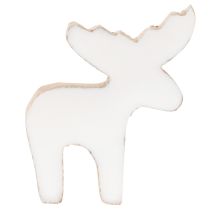 Product Wooden elk decorative figure, standing, Christmas scatter decoration, 6cm, 8 pieces