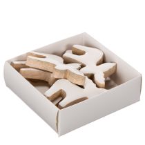 Product Wooden elk decorative figure, standing, Christmas scatter decoration, 6cm, 8 pieces