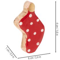 Product Polka dot socks, Christmas table decoration, 6cm, 8 pieces