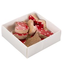 Product Polka dot socks, Christmas table decoration, 6cm, 8 pieces