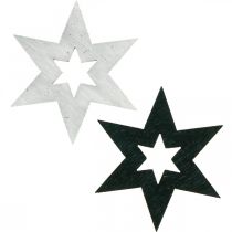 Product Wooden Stars Decoration Scatter Decoration Christmas Black H4cm 72pcs