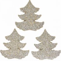 Product Scatter decoration Christmas tree gold glitter 4 cm 72 pcs