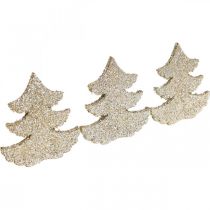 Product Scatter decoration Christmas tree gold glitter 4 cm 72 pcs