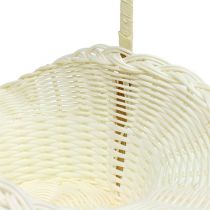 Basket for wedding plastic white Ø15cm H32cm