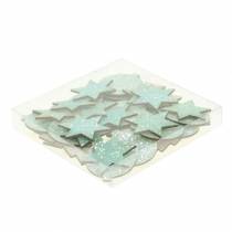 Product Scatter Decoration Christmas White/Turquoise Sequins 36 Pcs