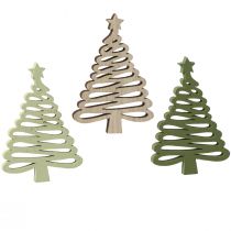 Product Christmas Tree with Star Green Scatter Wood 3×4.5cm 72pcs
