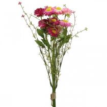 Rhodanthe pink-pink, silk flowers, artificial plant, bunch of straw flowers L46cm