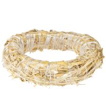 Product Straw wreath blank, straw wreath base, straw ring 15/3cm, 2 pieces