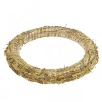 Product Straw wreath 25/4cm 10pcs - Natural wreath for Advent wreath, door wreath, table decoration