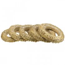 Product Straw wreath Ø35cm natural - decorative wreath for crafting & Advent, set of 5
