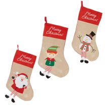 Product Christmas stocking with motif for hanging, 50cm, 3 pieces