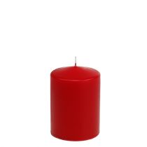 Pillar candle 100/80 red 6pcs