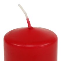 Product Pillar candles red Advent candles small candles 60/40mm 24 pcs