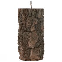Product Pillar candle tree trunk decorative candle brown 130/65mm 1pc