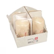 Product Advent wreath candle set 1-4 cream Christmas motif RAL quality Made in Germany 130/70mm 4pcs