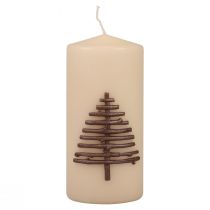 Product Christmas candle candle Christmas beige 150/70mm 1pc