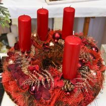Product Pillar candles red Advent candles old red 200/50mm 24pcs
