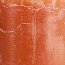 Product Dark Orange Sunset Pillar Candles 85x120mm, 2 Pieces, Dyed Through, Decoration &amp; Cozy