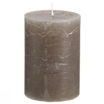 Product Brown pillar candles, solid color, 70x100mm, set of 4, rustic decoration
