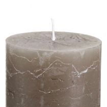 Product Brown pillar candles, solid color, 70x100mm, set of 4, rustic decoration