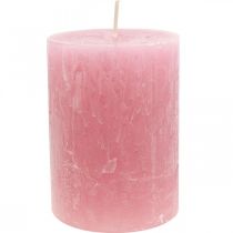 Product Solid colored candles Dusty pink Rustic candle 80×110mm 4pcs