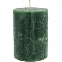 Solid Colored Candles Green Rustic Safe Candle 80×110mm 4pcs