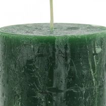 Product Solid Colored Candles Green Rustic Safe Candle 80×110mm 4pcs