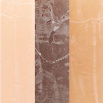 Product Decorative pillar candles, 3-color mix of brown tones, solid color, 70x120mm, set of 12 for ambiance &amp; home