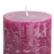 Product Pillar candles dyed Berry candles purple 50×100cm 4 pcs