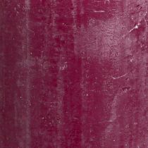Product Solid-colored pillar candles, purple berry, 60x80mm, 4 pieces - decorative, long burning time, handmade