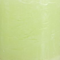 Product Lime Green Dyed Pillar Candles 70×80mm 4-Pack - Atmospheric Decoration &amp; Light