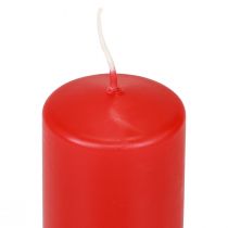 Product Pillar candles red Advent candles candles red 100/50mm 24pcs
