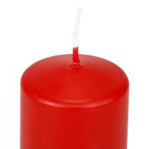 Product Pillar candles red Advent candles candles red 70/50mm 24pcs