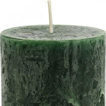 Product Solid Colored Candles Dark Green Pillar Candles 70×110mm 4pcs