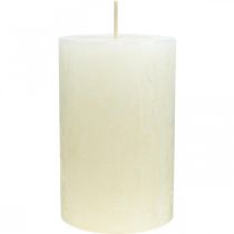 Product Pillar candles Rustic Colored Advent candles white 70/110mm 4pcs