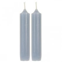 Pillar candles light blue, short, Ø2.2cm, H11cm, 6 pieces