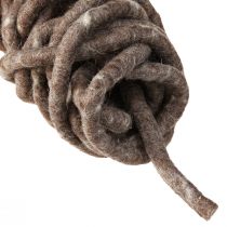 Product Stylo cord felted sheep's wool brown 10mm 15m
