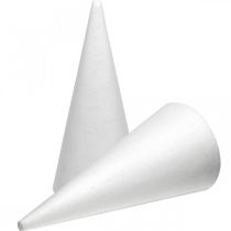 Product Styrofoam cone white 26cm x12cm 5pcs