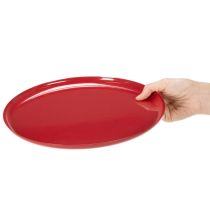 Product Decorative tray, red, minimalist design, 27cm