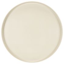 Product Round decorative tray in cream, 30 cm, on a stand for table decoration