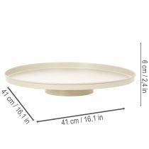 Product Decorative metal flower plate, round, 41 cm, table display