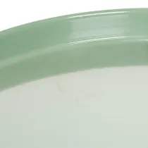 Product Round green decorative plate on a stand for table arrangement, 30cm